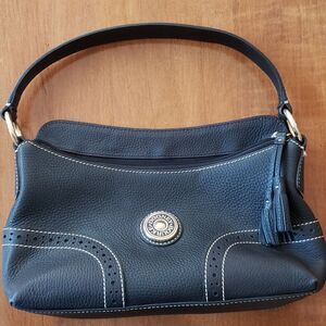 DOONEY BOURKE small black slouch T’Moro Pebble Leather Shoulder Bag